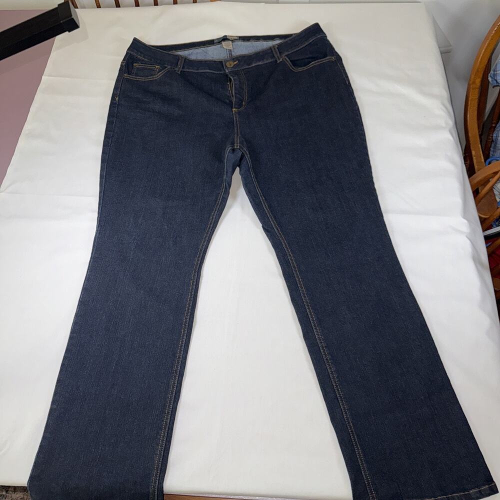 Beau Denim Jeans Women Stretch Dark Wash Size 22W